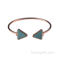 Bracelet Triangle Turquoise Stone pour femme Accessoires